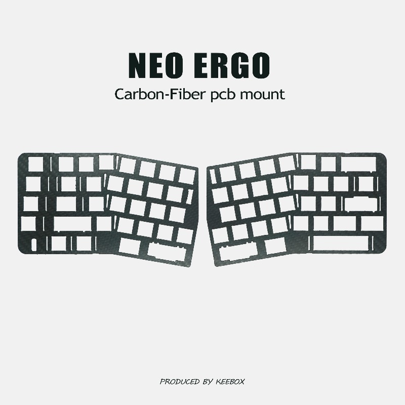 ネオエルゴキーボードポジショニングプレートカスタマイズされた - Crepe Pan Carbon のレビューと価格