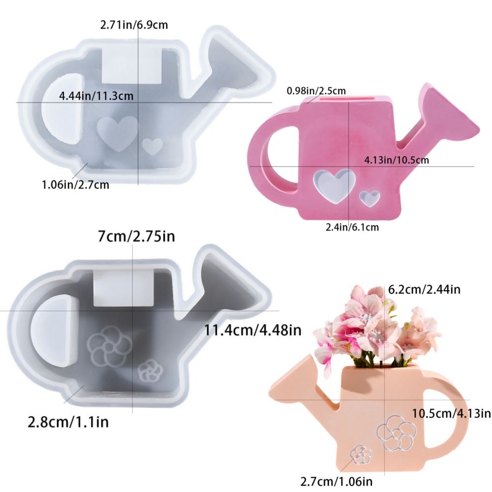 石膏製の水やり用プランター2個分のシリコン樹脂型。DIYでハ - Potsticker Mold のレビューと価格