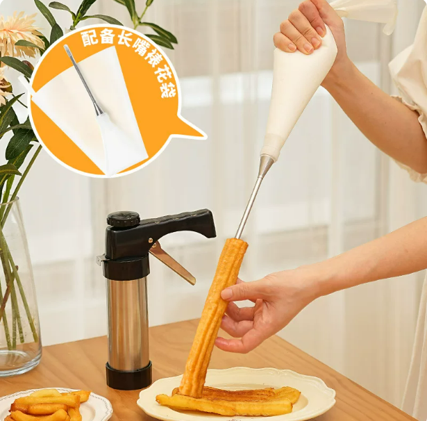 ステンレス製チュロスメーカー、ケーキデコレーション用クッキー - Churros Maker Gun のレビューと価格