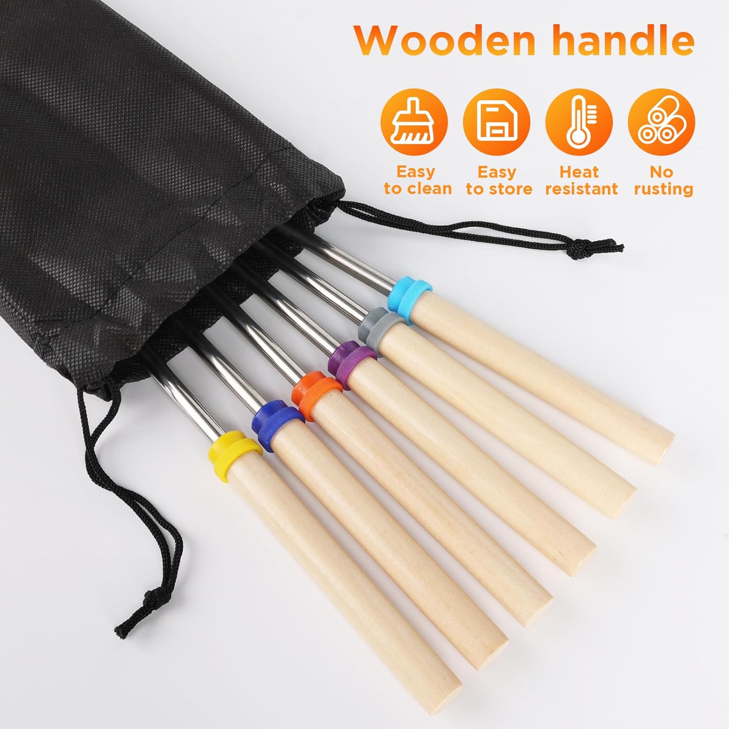 ステンレス鋼の伸縮性のあるバーベキューフォーク、二重金属串、 - Corn Dog Stick のレビューと価格
